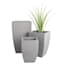 Japi All-Weather Square Stone Linea Outdoor Planter, Medium