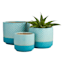 Indoor Blue Reactive Glaze Diamond Pot, Large