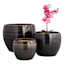 Found & Fable Black Foshan Ceramic Outdoor Planter, Large