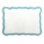 Tiny Dreamers Aqua Scalloped Border Bath Rug, 17x24