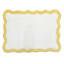 Tiny Dreamers Yellow Scalloped Border Bath Rug, 17x24