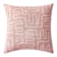 Tracey Boyd Pink Abstract Square Outdoor Throw Pillow, 18"