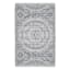 Found & Fable Silver Foil Medallion Printed Accent Rug, 27x45