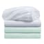 4-Pack Bright White & Aqua Microfiber Fitted Sheet Pack, Twin/Twin XL