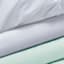 4-Pack Bright White & Aqua Microfiber Fitted Sheet Pack, Twin/Twin XL