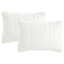 3-Piece White Geo Washed Microfiber Quilt Set, Full/Queen