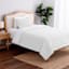 2-Piece White Plush Grid Comforter Set, Twin/Twin XL