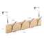 4-Hook Brushed Over the Door, Nickel Oak