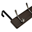 4-Hook Brushed Nickel Over the Door Hook, Smoky Oak