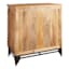 Wave Wooden Cabinet, Natural Mango Wood Finish