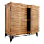 Wave Wooden Cabinet, Natural Mango Wood Finish