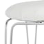 Penna Vanity Stool, Chrome & White
