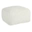 Tracey Boyd Esme Channeled Fur Pouf, Ivory