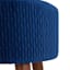 Emmy Stool with Dark Wooden Legs, Dark Blue