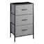 Seth 3-Drawer Storage Tower, Dark Grey