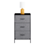 Seth 3-Drawer Storage Tower, Dark Grey