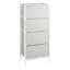 Seth 4-Drawer Storage Tower, Light Grey