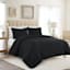 Crosby St. 3-Piece Black Washed Microfiber Quilt Set, King
