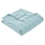 Providence 3-Piece Light Blue Embroidered Washed Microfiber Quilt Set, King