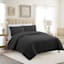 Honeybloom 3-Piece Dark Grey Washed Microfiber Quilt Set, King