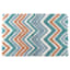 Aqua Chevron Tufted Bath Rug, 20x30