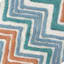 Aqua Chevron Tufted Bath Rug, 20x30