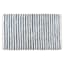 Blue Chenille Loop Cotton Bath Rug, 20x30