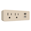 1200J 4-Outlet Usb Surge Protector White Smoke