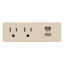 1200J 4-Outlet Usb Surge Protector White Smoke
