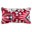 Red Aztec Embroidered Throw Pillow, 14x26