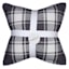 2-Pack Grey Reversible Plaid Pillows, 20"