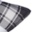 2-Pack Grey Reversible Plaid Pillows, 20"