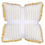 Yellow Striped Throw Pillow with Fringe, 20"