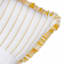 Yellow Striped Throw Pillow with Fringe, 20"