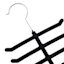 Velvet Tie Hanger, Black