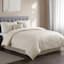 6-Piece White Brushstroke Jacquard Comforter Set, Queen