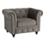 Providence Chesterfield Tufted Accent Chair, Grey Velvet