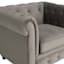 Providence Chesterfield Tufted Accent Chair, Grey Velvet