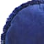 Providence Blue Round Throw Pillow with Fringe, 16"