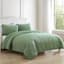 2-Piece Green Tacked Corduroy Comforter Set, Twin/Twin XL