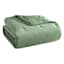 2-Piece Green Tacked Corduroy Comforter Set, Twin/Twin XL