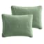 3-Piece Green Tacked Corduroy Comforter Set, Full/Queen