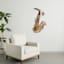 Metal Saxophone Mixed Notes Wall Art, 30x41