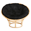 Classic Plush Papasan Cushion, Black