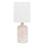 Tan with White PatternMini Table Lamp with Shade, 12.5"