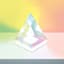 Iridescent Pyramid Holographic Projector, 6.3"