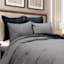 Crosby St. 3-Piece Navy Houndstooth Cotton Comforter Set, King