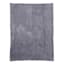 Honeybloom Dark Grey Channel Faux Fur Throw Blanket, 60x80