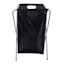 Foldable Nylon Laundry Hamper, Black