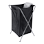Foldable Nylon Laundry Hamper, Black
